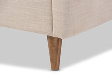 Load image into Gallery viewer, Baxton Studio Hannah Mid-Century Modern Beige Linen Queen Size Platform Bed