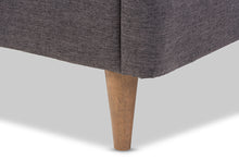 Load image into Gallery viewer, Baxton Studio Hannah Mid-Century Modern Dark Grey Fabric King Size Platform Bed