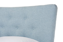 Load image into Gallery viewer, Baxton Studio Hannah Mid-Century Modern Sky Blue King Size Fabric Platform Bed