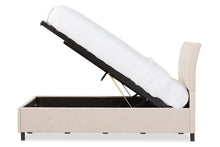 Load image into Gallery viewer, Baxton Studio Lea Modern and Contemporary Beige Mix-Linen Queen Size Storage Platform Bed