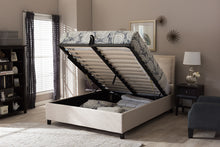 Load image into Gallery viewer, Baxton Studio Lea Modern and Contemporary Beige Mix-Linen Queen Size Storage Platform Bed