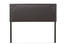 Load image into Gallery viewer, Baxton Studio Geneva Modern and Contemporary Dark Grey Fabric Upholstered Queen Size Headboard