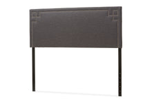 Load image into Gallery viewer, Baxton Studio Geneva Modern and Contemporary Dark Grey Fabric Upholstered Queen Size Headboard