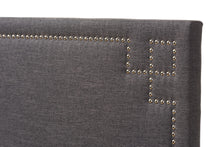 Load image into Gallery viewer, Baxton Studio Geneva Modern and Contemporary Dark Grey Fabric Upholstered Queen Size Headboard