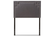 Load image into Gallery viewer, Baxton Studio Geneva Modern and Contemporary Dark Grey Fabric Upholstered Twin Size Headboard