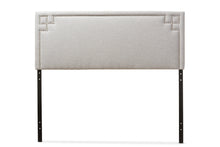 Load image into Gallery viewer, Baxton Studio Geneva Modern and Contemporary Grayish Beige Fabric Upholstered Full Size Headboard