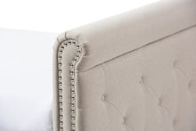 Load image into Gallery viewer, Baxton Studio Swamson Modern and Contemporary Beige Fabric Tufted Twin Size Daybed with Roll-out Trundle Guest Bed