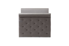 Load image into Gallery viewer, Baxton Studio Swamson Modern and Contemporary Grey Fabric Tufted Twin Size Daybed with Roll-out Trundle Guest Bed