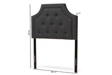 Load image into Gallery viewer, Baxton Studio Mars Modern and Contemporary Dark Grey Fabric Twin Size Headboard