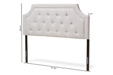 Load image into Gallery viewer, Baxton Studio Mars Modern and Contemporary Greyish Beige Fabric King Size Headboard