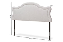 Load image into Gallery viewer, Baxton Studio Avery Modern and Contemporary Greyish Beige Fabric Queen Size Headboard