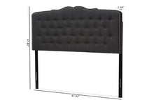 Load image into Gallery viewer, Baxton Studio Lucy Modern and Contemporary Dark Grey Fabric Queen Size Headboard