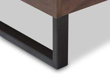 Load image into Gallery viewer, Baxton Studio Mitchell Rustic Industrial Walnut Wood Black Faux Leather Dark Bronze Metal King Size Platform Bed