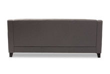 Load image into Gallery viewer, Baxton Studio Arcadia Modern and Contemporary Grey Fabric Upholstered Button-Tufted Living Room 3-Seater Sofa