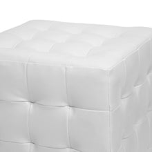 Load image into Gallery viewer, Baxton Studio Siskal White Modern Cube Ottoman (Set of 2)
