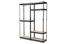 Load image into Gallery viewer, Baxton Studio Gavin Black Metal 7-Shelf Closet Storage Racking Organizer