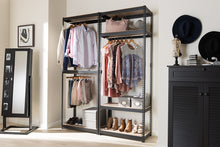 Load image into Gallery viewer, Baxton Studio Gavin Black Metal 7-Shelf Closet Storage Racking Organizer