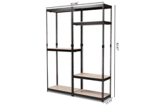 Load image into Gallery viewer, Baxton Studio Gavin Black Metal 7-Shelf Closet Storage Racking Organizer
