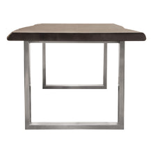 Load image into Gallery viewer, Bowen Solid Acacia Wood Top Dining Table with Live Edge in Espresso Finish w/ Nickel Plated Base by Diamond Sofa