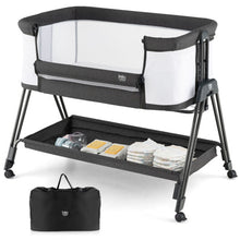 Load image into Gallery viewer, Portable Bedside Sleeper for Baby with 7 Adjustable Heights-Gray