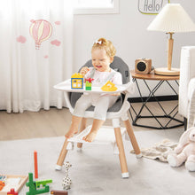 Load image into Gallery viewer, 6-in-1 Baby High Chair with Removable Dishwasher and Safe Tray-White