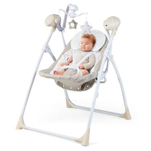 Load image into Gallery viewer, Electric Foldable Baby Rocking Chair with Adjustable Backrest-Beige