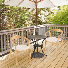 Load image into Gallery viewer, Bamboo Accent Chair with Armrest and Curved Backrest-Natural