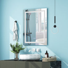 Load image into Gallery viewer, 32 Inch x 24 Inch Bathroom Anti-Fog Wall Mirror with Colorful Light
