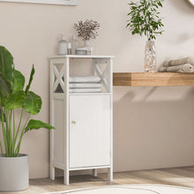 Load image into Gallery viewer, Bathroom Floor Cabinet with X-Frame and Adjustable Shelf