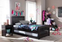 Load image into Gallery viewer, Baxton Studio Hevea Twin Size Dark Brown Solid Wood Platform Bed with Guest Trundle Bed