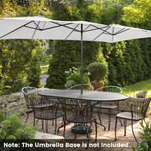 Load image into Gallery viewer, 15 Feet Double-Sized Patio Umbrella with Crank Handle and Vented Tops-Beige