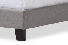 Load image into Gallery viewer, Baxton Studio Benjamin Modern and Contemporary Grey Fabric Upholstered Twin Size Arched Bed with Nail Heads