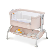 Load image into Gallery viewer, 3-in-1 Baby Bassinet with Double-Lock Design and Adjustable Heights-Beige