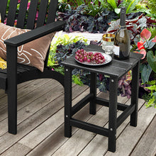 Load image into Gallery viewer, 14 Inch Square Weather-Resistant Adirondack Side Table-Black