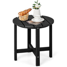 Load image into Gallery viewer, 18 Inch Round Weather-Resistant Adirondack Side Table-Black