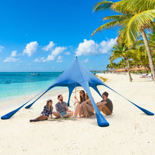 Load image into Gallery viewer, 20 x 20 Feet Beach Canopy Tent with UPF50+ Sun Protection and Shovel-Blue