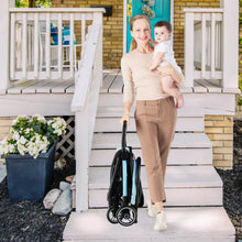 Load image into Gallery viewer, One-Hand Folding Portable Lightweight Baby Stroller with Aluminum Frame-Blue