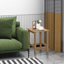 Load image into Gallery viewer, 14 Inch Square Weather-Resistant Adirondack Side Table-Brown