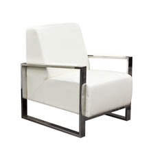 Load image into Gallery viewer, Century Accent Chair w/ Stainless Steel Frame by Diamond Sofa - White