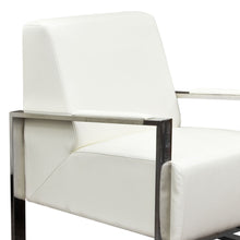 Load image into Gallery viewer, Century Accent Chair w/ Stainless Steel Frame by Diamond Sofa - White