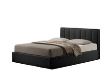 Load image into Gallery viewer, Baxton Studio Templemore Black Leather Contemporary Queen-Size Bed