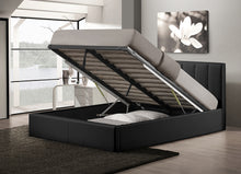Load image into Gallery viewer, Baxton Studio Templemore Black Leather Contemporary Queen-Size Bed