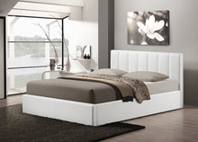 Load image into Gallery viewer, Baxton Studio Templemore White Leather Contemporary Queen-Size Bed