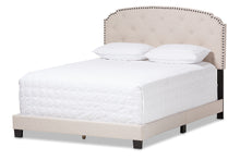 Load image into Gallery viewer, Baxton Studio Lexi Modern and Contemporary Light Beige Fabric Upholstered King Size Bed