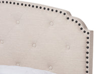 Load image into Gallery viewer, Baxton Studio Lexi Modern and Contemporary Light Beige Fabric Upholstered King Size Bed