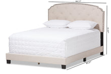 Load image into Gallery viewer, Baxton Studio Lexi Modern and Contemporary Light Beige Fabric Upholstered King Size Bed