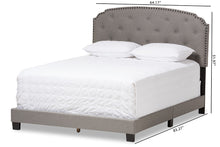 Load image into Gallery viewer, Baxton Studio Lexi Modern and Contemporary Light Grey Fabric Upholstered Queen Size Bed