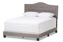 Load image into Gallery viewer, Baxton Studio Emerson Modern and Contemporary Light Grey Fabric Upholstered Queen Size Bed