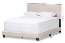 Load image into Gallery viewer, Baxton Studio Hampton Modern and Contemporary Light Beige Fabric Upholstered King Size Bed