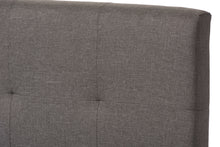 Load image into Gallery viewer, Baxton Studio Brookfield Modern and Contemporary Grey Fabric Upholstered Grid-tufting King Size Bed